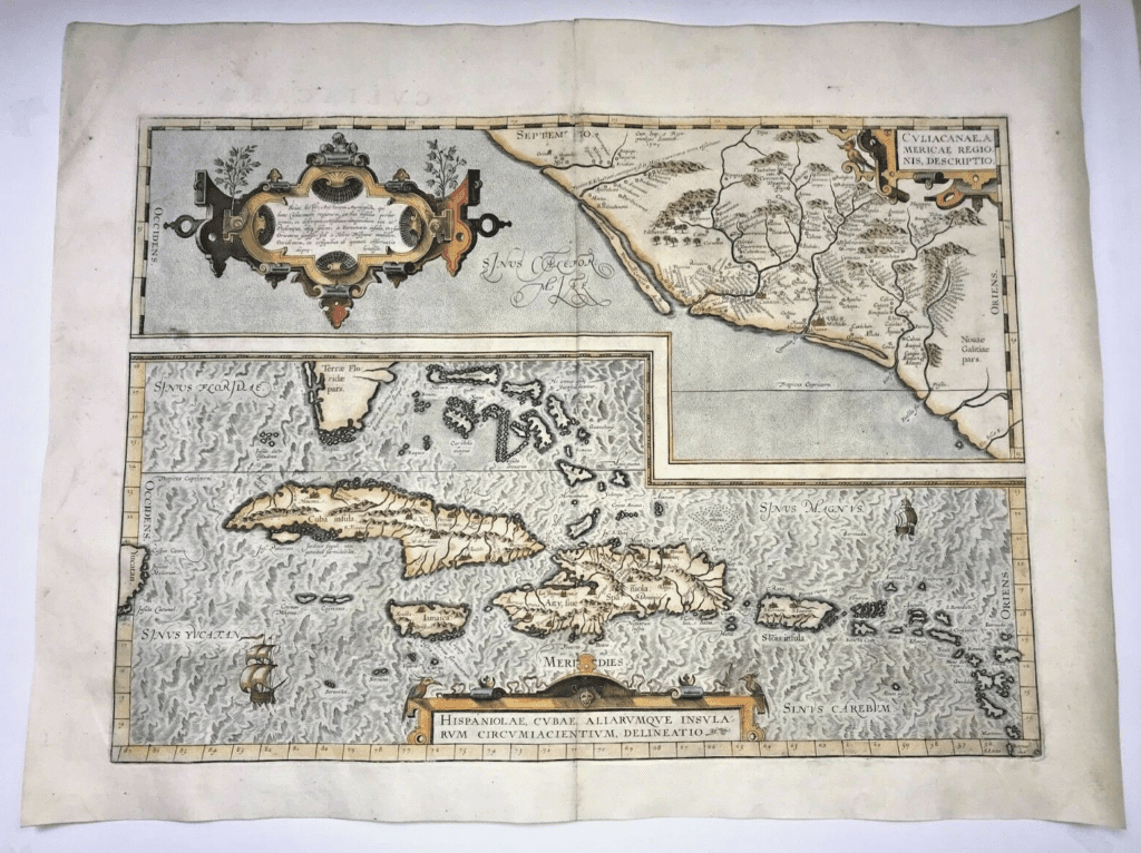 Map of (4b) Mapa de Abraham Ortelius, 1580